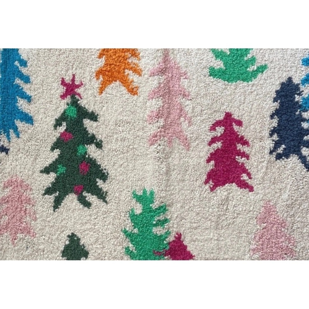 Wondershop at Target Bath Rug Non Skid Christmas Trees Multi Color 17x24